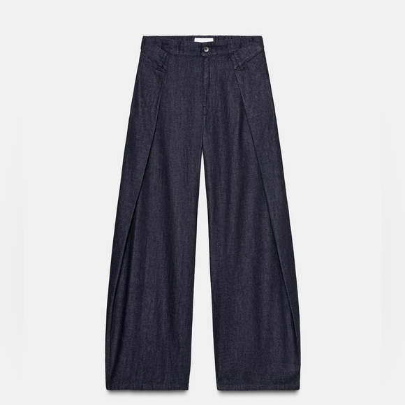 Zara Navy Wide Leg Pant and Top Set size 6 and medium - Picture 8 of 8